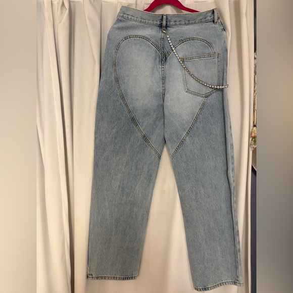 AREA High Rise Light Blue Women Jeans - Picture 4 of 5